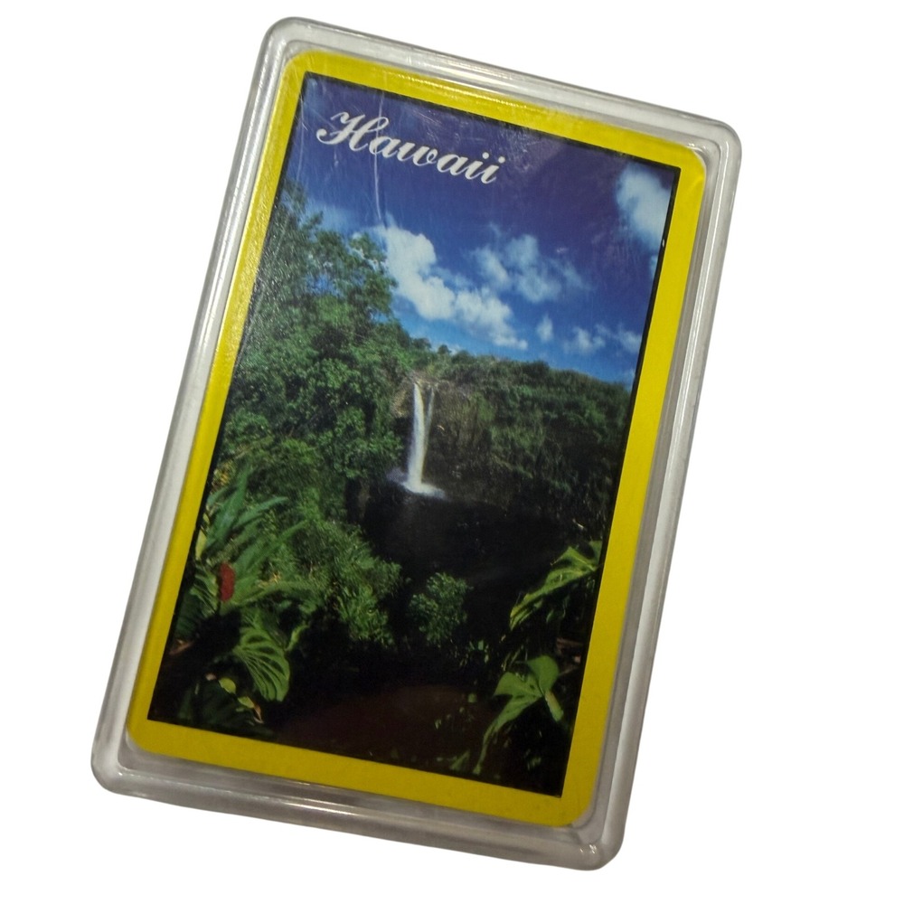 Hawaii Souvenir Playing Cards Tropical Waterfall Scenic View Deck with Case